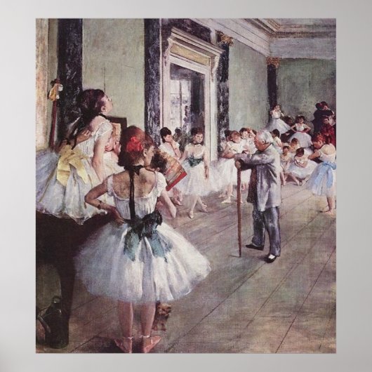 Edgar Degas Ballet Lesson Poster (Voorkant)