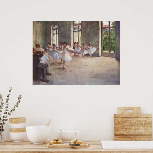 Edgar Degas - Ballet Rehearsal Class 1873 oil Poster (Keuken)