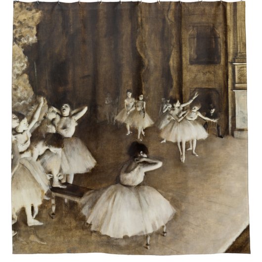 Edgar Degas - Ballet - repetitie op het podium Douchegordijn (Voorkant)