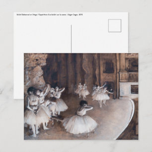 Edgar Degas - Ballet-repetitie over Stage Briefkaart