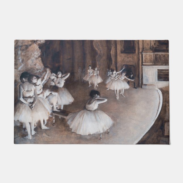 Edgar Degas - Ballet-repetitie over Stage Deurmat (Voorkant)