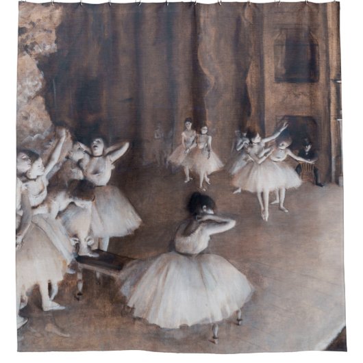 Edgar Degas - Ballet-repetitie over Stage Douchegordijn (Voorkant)