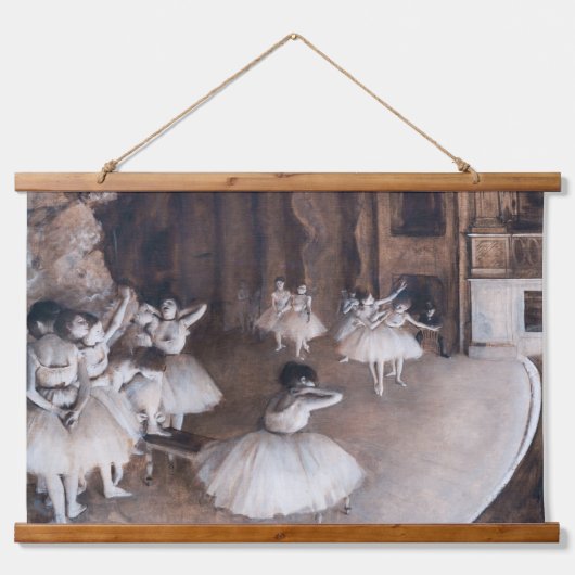 Edgar Degas - Ballet-repetitie over Stage Hangend Wandkleed (Voorkant)