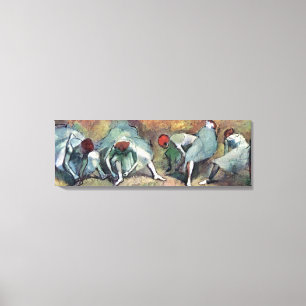 Edgar Degas - Balletdanseressen die schoenen vastm Canvas Afdruk