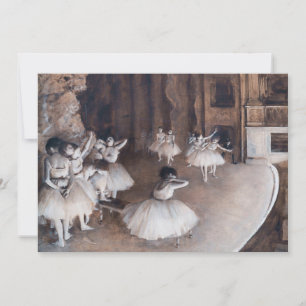 Edgar Degas - Balletherhaling op het podium Bedankkaart