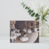 Edgar Degas - Balletherhaling op het podium Briefkaart (Staand voorkant)