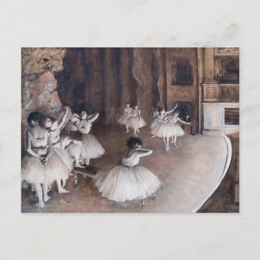 Edgar Degas - Balletherhaling op het podium Briefkaart (Voorkant)