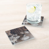 Edgar Degas - Balletherhaling op het podium Glazen Onderzetter (Schuin)