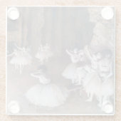 Edgar Degas - Balletherhaling op het podium Glazen Onderzetter (Achterkant)