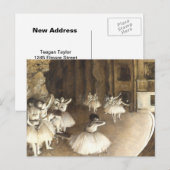 Edgar Degas | balletrepetitie | Nieuw adres Aankondigingskaart (Voorkant / Achterkant)