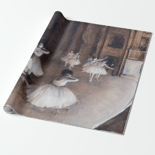 Edgar Degas - Balletrepetitie op het podium Cadeaupapier