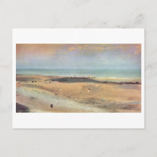 Edgar Degas - Beach @ Low Tide 1869-70 pastel Briefkaart