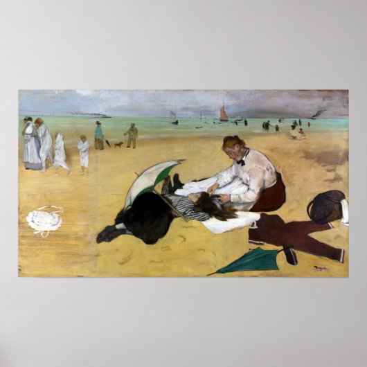 Edgar Degas Beach Scene Poster (Voorkant)