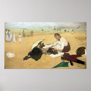Edgar Degas   Beach scène Poster