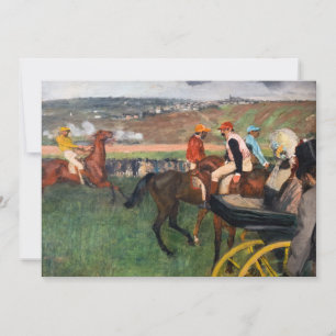 Edgar Degas - Bij de paardenrennen Bedankkaart