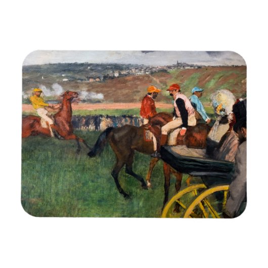 Edgar Degas - Bij de paardenrennen Magneet (Horizontaal)