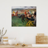 Edgar Degas - Bij de paardenrennen Poster (Keuken)