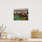 Edgar Degas - Bij de paardenrennen Poster (Keuken)