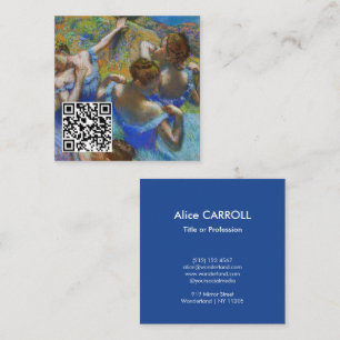 Edgar Degas - Blauwe Danseressen - QR Code Vierkante Visitekaartje