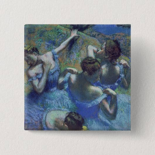 Edgar Degas | Blauwe dansers, c.1899 Vierkante Button 5,1 Cm (Voorkant)
