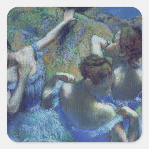 Edgar Degas   Blauwe dansers, c.1899 Vierkante Sticker