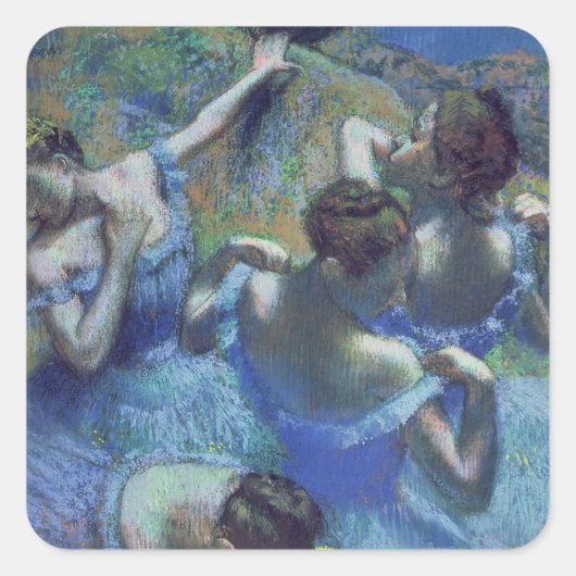 Edgar Degas | Blauwe dansers, c.1899 Vierkante Sticker (Voorkant)