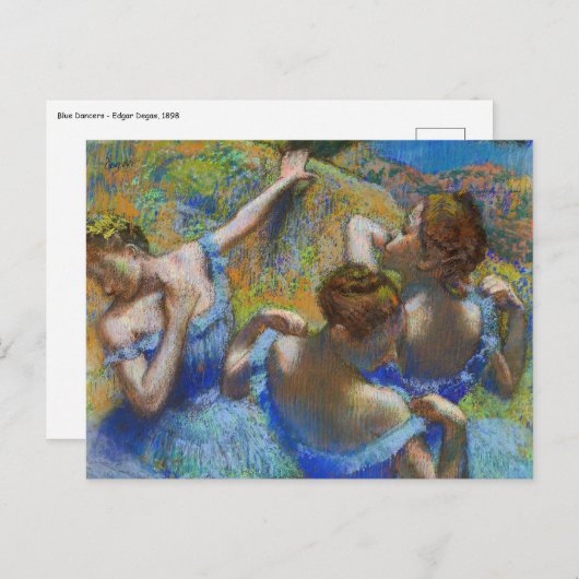 Edgar Degas - Blue Dancers Briefkaart (Voorkant / Achterkant)