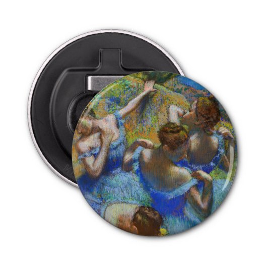 Edgar Degas - Blue Dancers Button Flesopener (Voorkant)