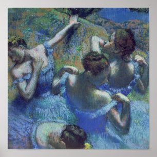 Edgar Degas  Blue Dancers, c.1899 Poster