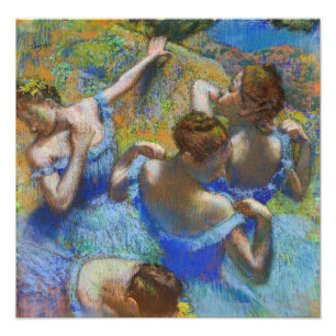 Edgar Degas - Blue Dancers Foto Afdruk