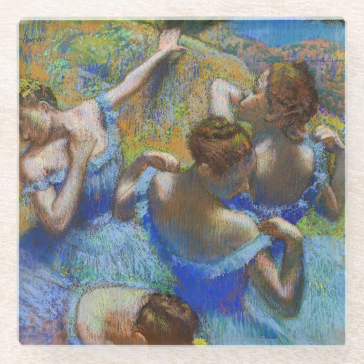 Edgar Degas - Blue Dancers Glazen Onderzetter (Voorkant)