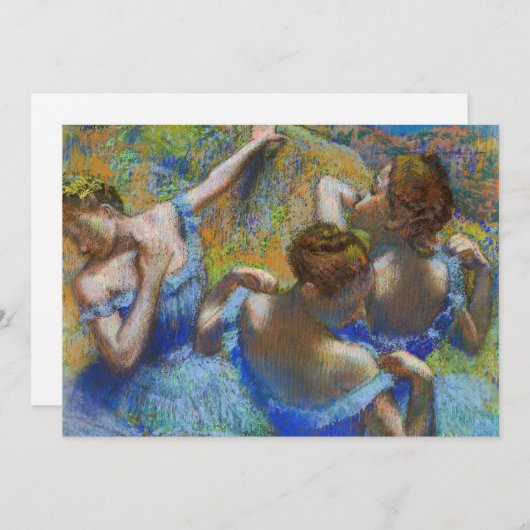 Edgar Degas - Blue Dancers Kaart (Voorkant / Achterkant)