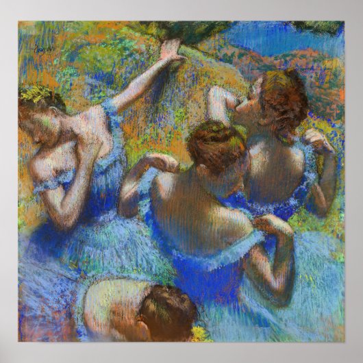 Edgar Degas - Blue Dancers Poster (Voorkant)