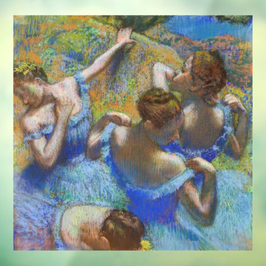 Edgar Degas - Blue Dancers Raamsticker (Vel 3)