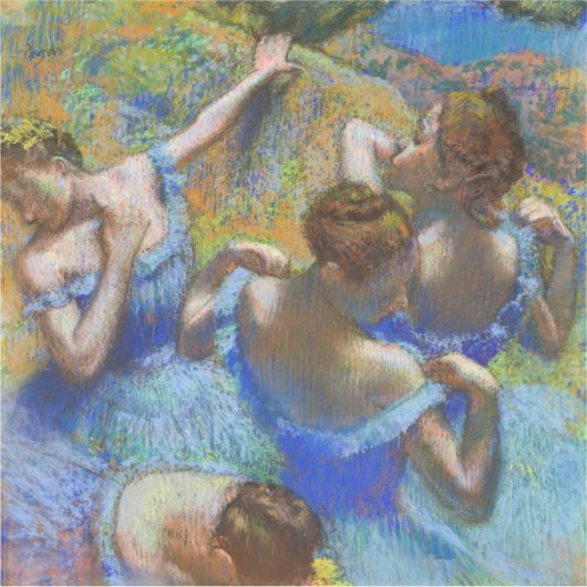 Edgar Degas - Blue Dancers Sticker (Voorkant)