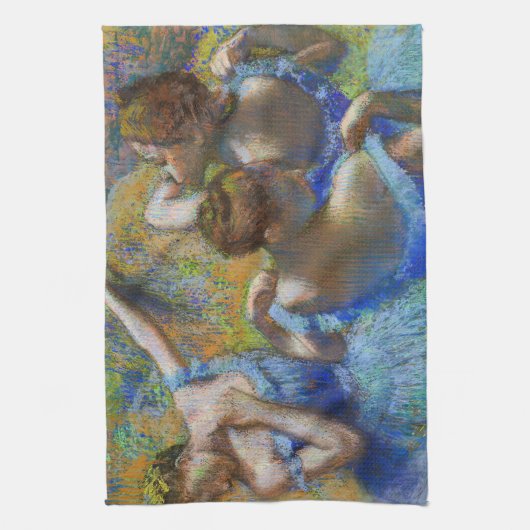 Edgar Degas - Blue Dancers Theedoek (Verticaal)