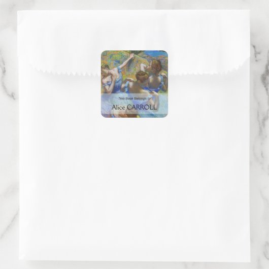 Edgar Degas - Blue Dancers Vierkante Sticker (Tas)