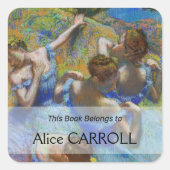 Edgar Degas - Blue Dancers Vierkante Sticker (Voorkant)