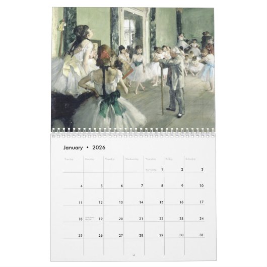 Edgar Degas Calendar Impressionists Kalender (Jan 2026)