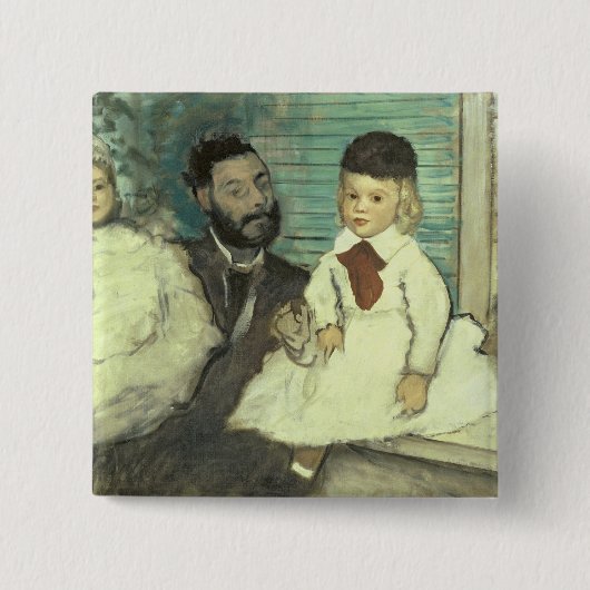 Edgar Degas | Comte Le Pic en zijn Sons Vierkante Button 5,1 Cm (Voorkant)
