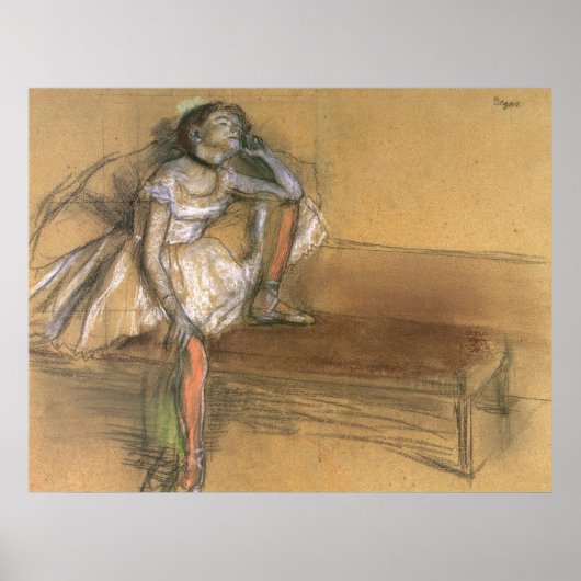 Edgar Degas Coryphee Resting Poster (Voorkant)