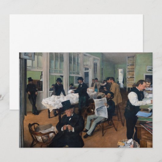 Edgar Degas - Cotton Kantoor in New Orleans Kaart (Voorkant / Achterkant)