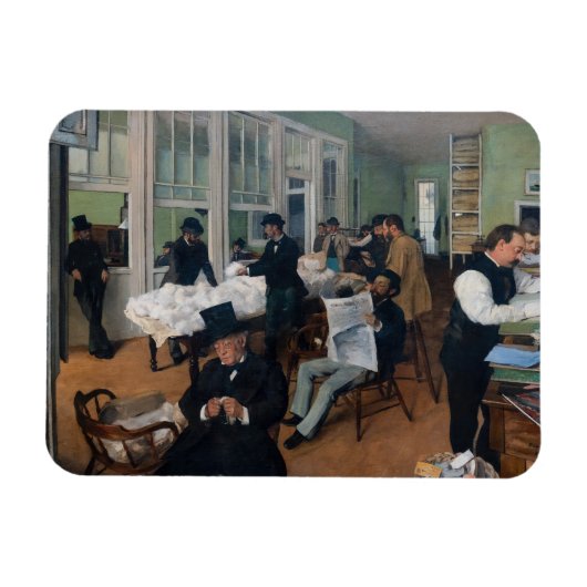 Edgar Degas - Cotton Kantoor in New Orleans Magneet (Horizontaal)
