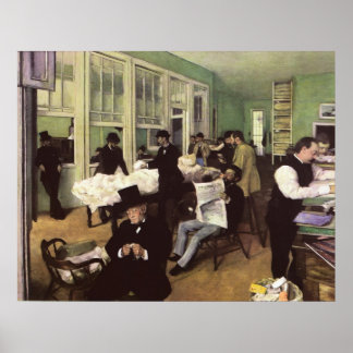 Edgar Degas Cotton Market in New Orleans Poster