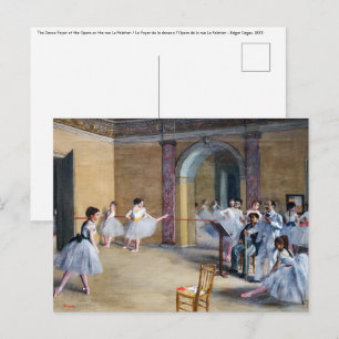 Edgar Degas - Dance Foyer, Opera rue Le Peletier Briefkaart