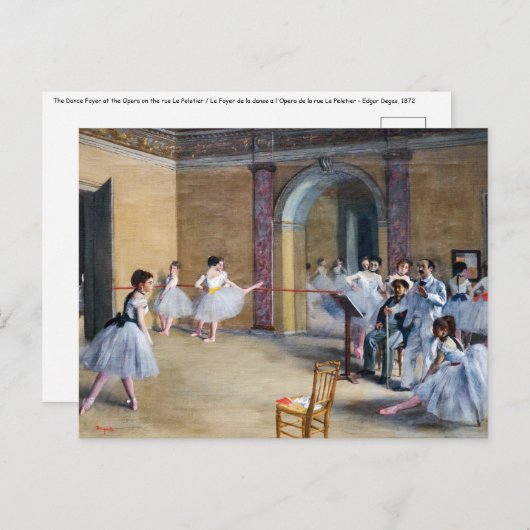 Edgar Degas - Dance Foyer, Opera rue Le Peletier Briefkaart (Voorkant / Achterkant)