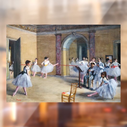 Edgar Degas - Dance Foyer, Opera rue Le Peletier Raamsticker (Vel 2)
