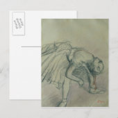 Edgar Degas | Dancer Fixing haar Slipper, c.1865 Briefkaart (Voorkant / Achterkant)