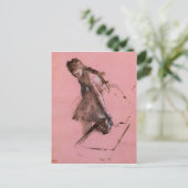 Edgar Degas - Dancer glijdt op haar schoen Briefkaart (Staand voorkant)