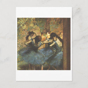 Edgar Degas - Dancer in Blue Ballet Ballerina Tutu Briefkaart